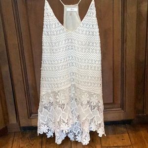 Crochet Tunic with Lining in Cream